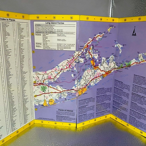 “Long Island” Vintage Road Map by Hagstrom - Picture 6 of 6